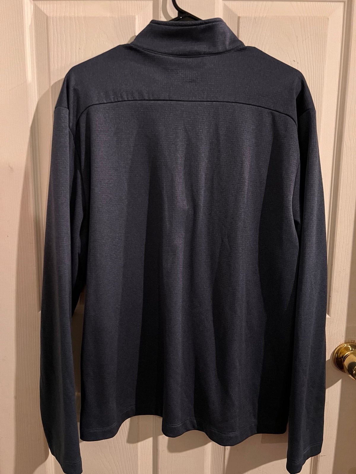 Callaway Half Zip Pullover Mens Large BlueGray With Orange Lettering Golf - detail