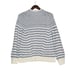 Saylor Mona Sweater Size Small Blue & Creme lightweight Soft Classy Casual
