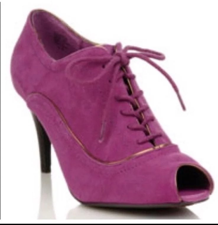 Lou lou de la Falaise purple peep toe boots 9.5