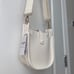 ah dorned White / Crème / Cream Boho Vegan Leather Crossbody with Black Strap