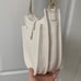 ah dorned White / Crème / Cream Boho Vegan Leather Crossbody with Black Strap