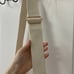 ah dorned White / Crème / Cream Boho Vegan Leather Crossbody with Black Strap