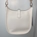 ah dorned White / Crème / Cream Boho Vegan Leather Crossbody with Black Strap