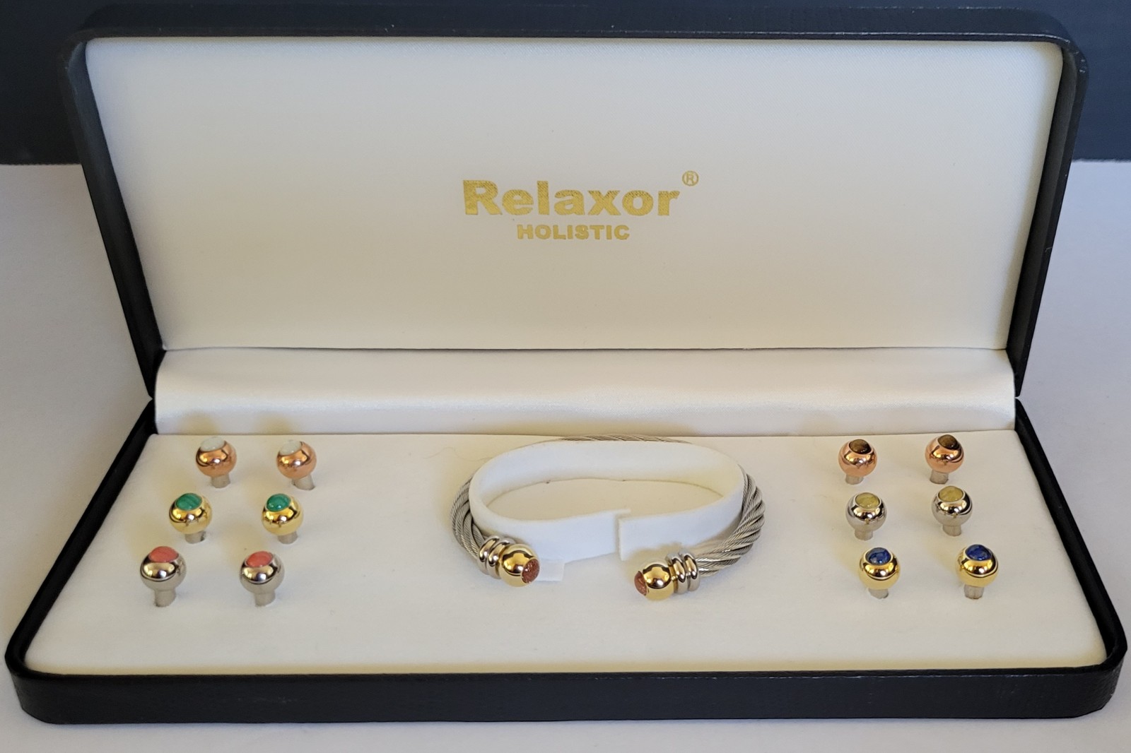 Holistic Interchangeable Semi Precious Stone Cuff Bracelet