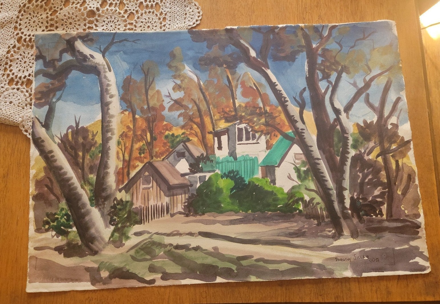 Original Watercolor Painting by Dorothy Sklar - 1951
