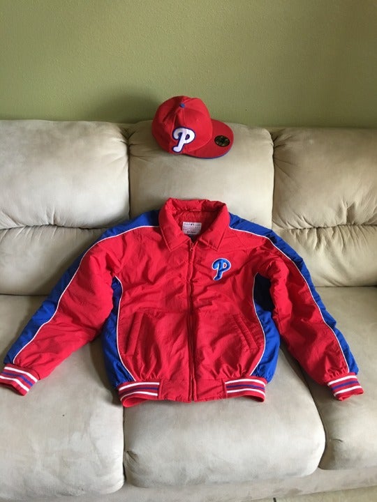 Phillies Padded Bomber Jacket with Hat