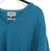 M&S Collection Mens Blue Teal 100% Extra Fine Lambswool Cozy Sweater V-Neck| L