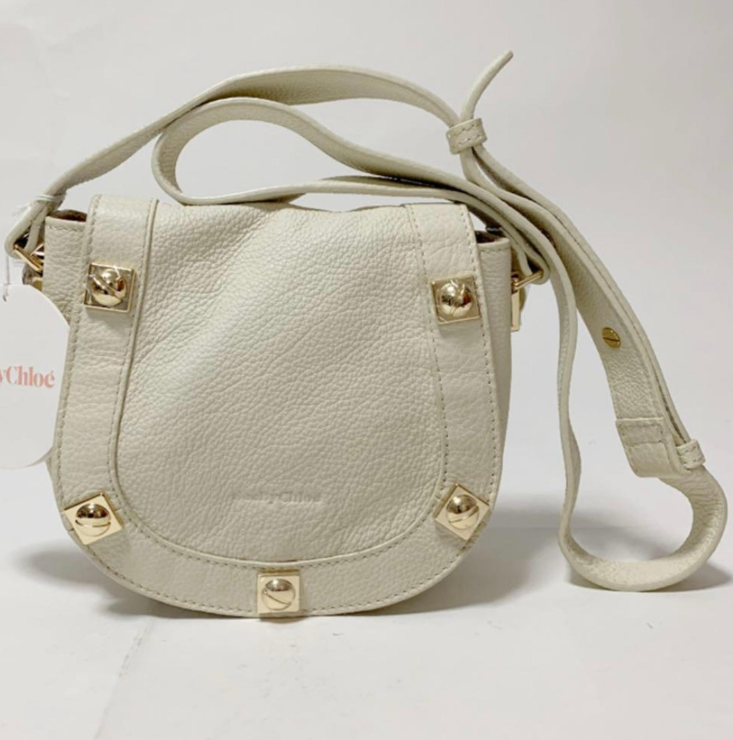 SEE BY CHLOE SADIE SHOULDER BAG IVORY LEATHER