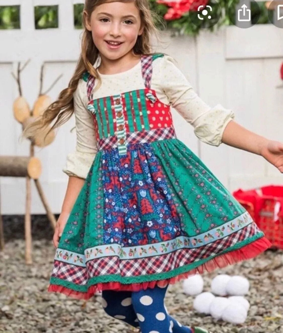 Size 4 NWT Matilda Jane Holly Days Knot Dress Set
