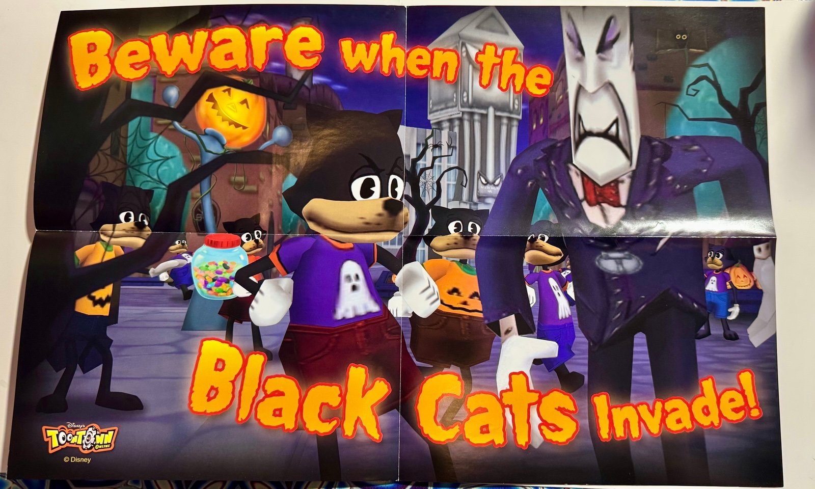 Disney’s Toontown Online Newsletter Oct/Nov 2008 featuring Black Cats poster