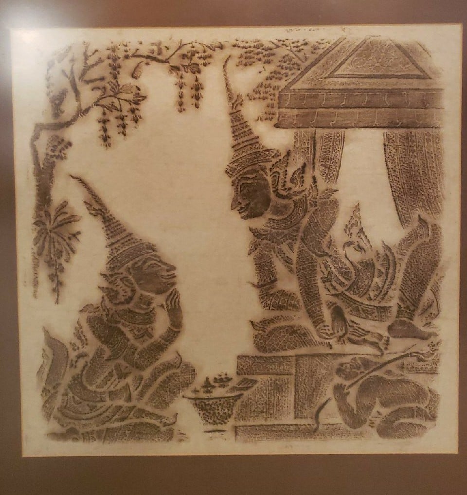 Thai etching print