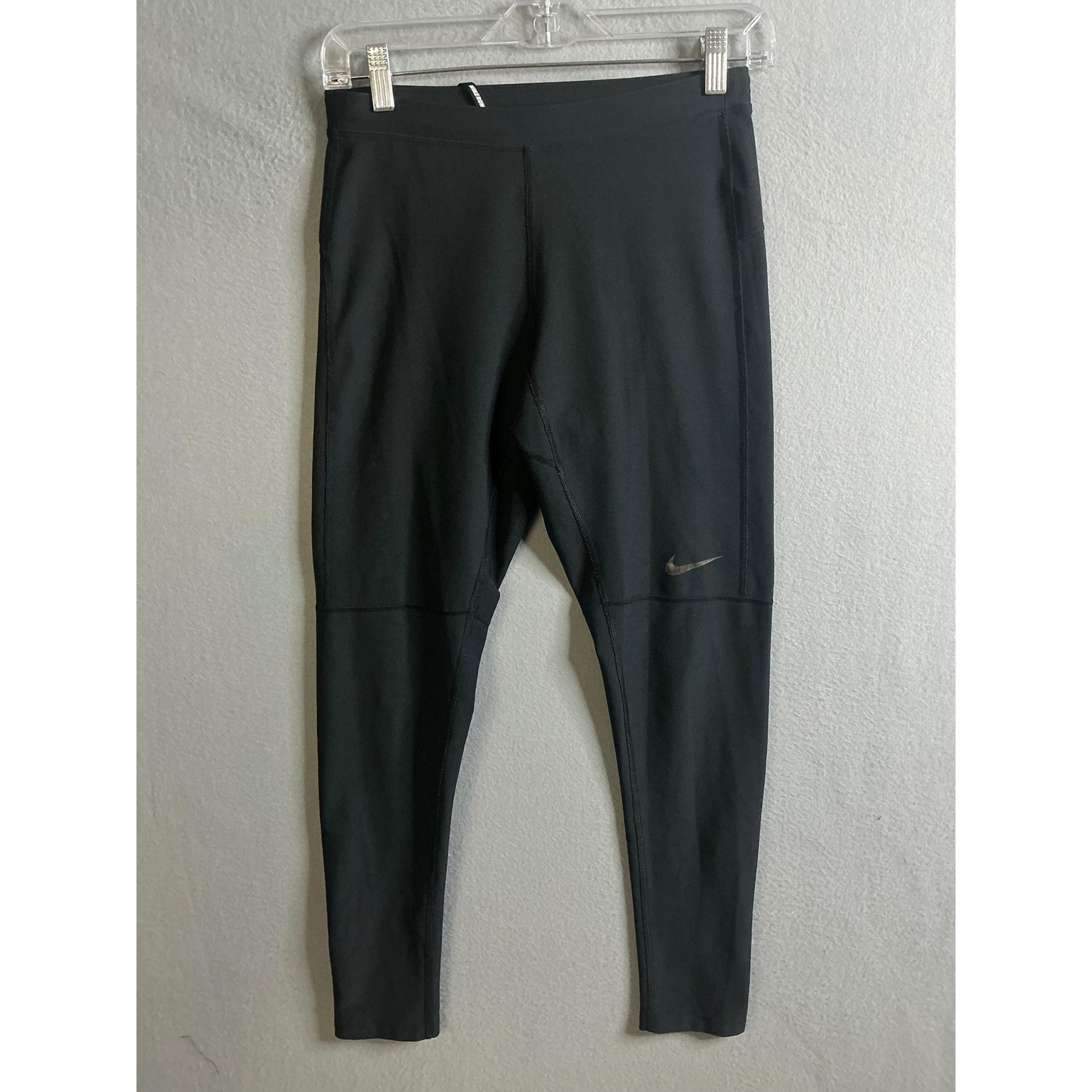 Nike Leggings Women's Medium Dri-FIT Running Tights Athletic Zippered