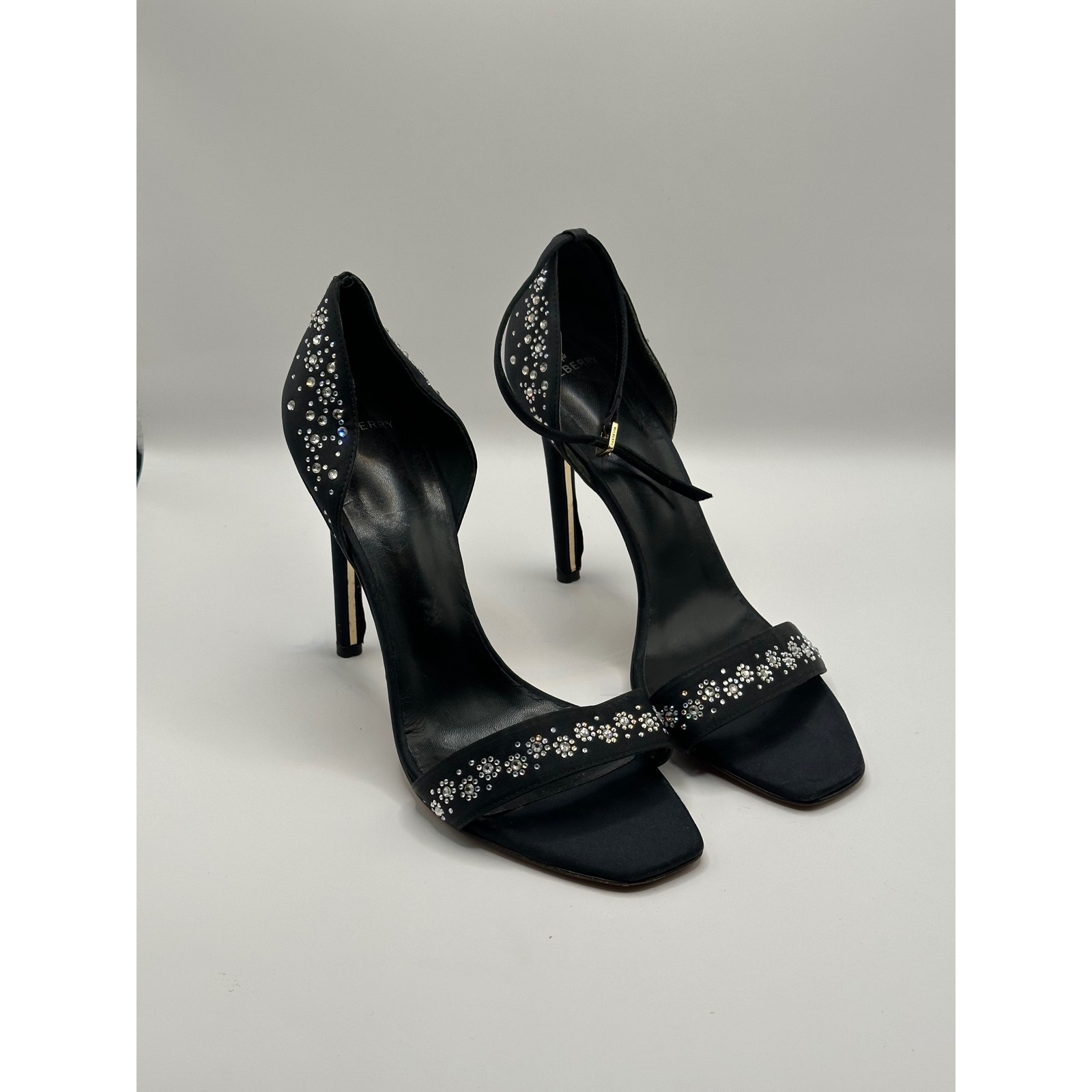 MULBERRY Black Rhinestone Heels Size EU 40/ US 9