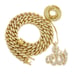 Icy gold tone Allah & iced men's choker