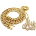 Icy gold tone Allah & iced men's choker