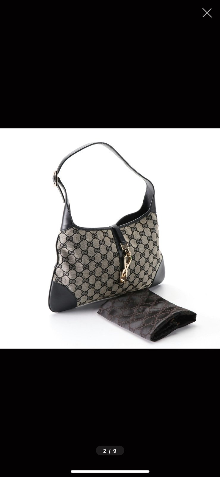 Vtg Gucci Tom Ford Monogram Lobster Clasp Jackie Bag