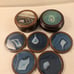 Carved Cedar Wood Agate Geode Crystal Stone Inlaid Jewelry Boxes & Coasters Rare