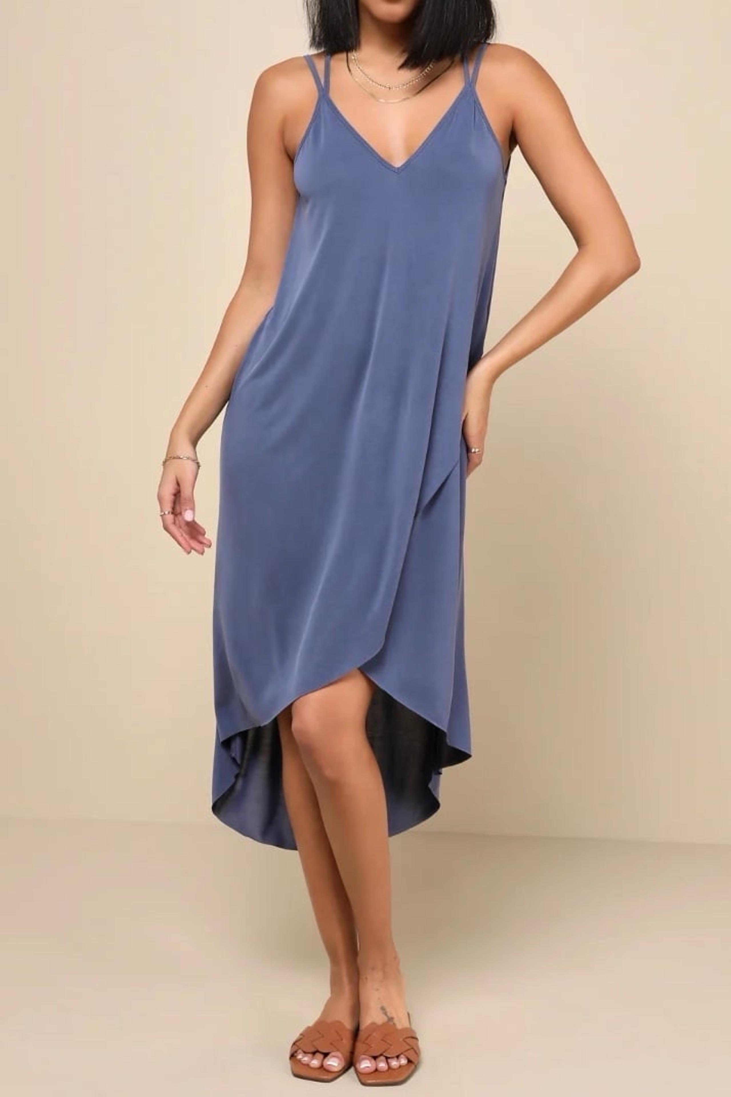 Lulu’s Mood and Melody washed blue high-low dress
