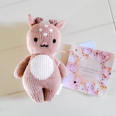 Cuddle + Kind Rosy Pink Nosed Baby Fawn/ Reindeer - Holiday Limited Release
