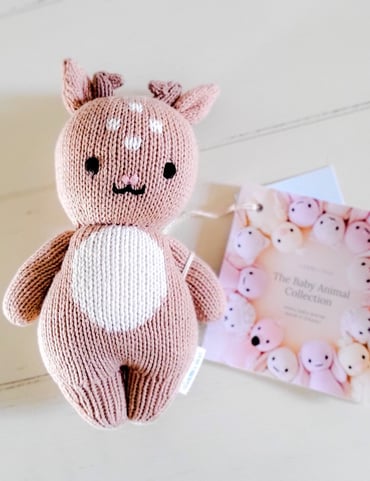 Cuddle + Kind Rosy Pink Nosed Baby Fawn/ Reindeer - Holiday Limited Release