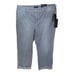 NYDJ Striped Denim Cuffed Crop Jeans Lift Tuck Old West Size 8