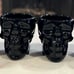 4 CRYSTAL HEAD VODKA ONYX SKULL GIFT SET SHOT GLASSES
