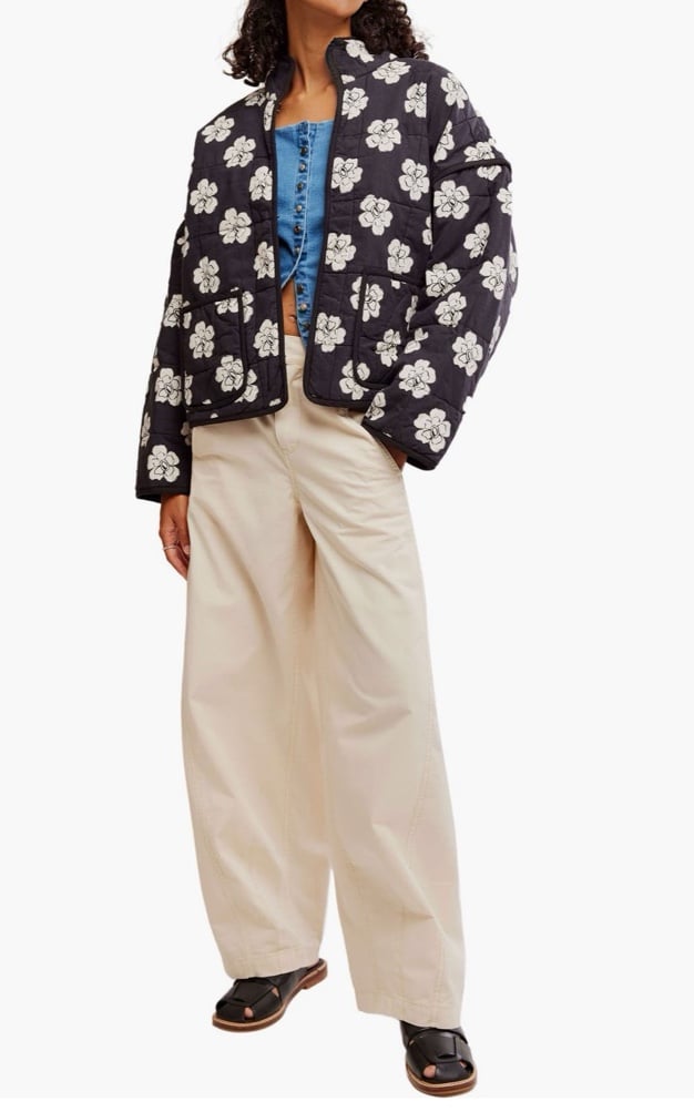 NEW Free People Chloe Floral Print jacket