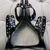 Donald J Pliner Couture Toia Black Leather Silver Grommet Heels Womens Shoes 8.5
