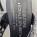 Donald J Pliner Couture Toia Black Leather Silver Grommet Heels Womens Shoes 8.5