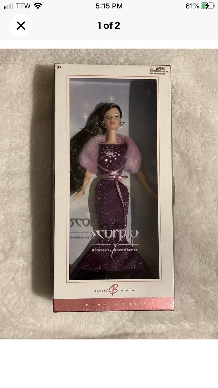 Barbie Collector Pink Label Zodiac Dolls - Scorpio (October 24 - November 21)