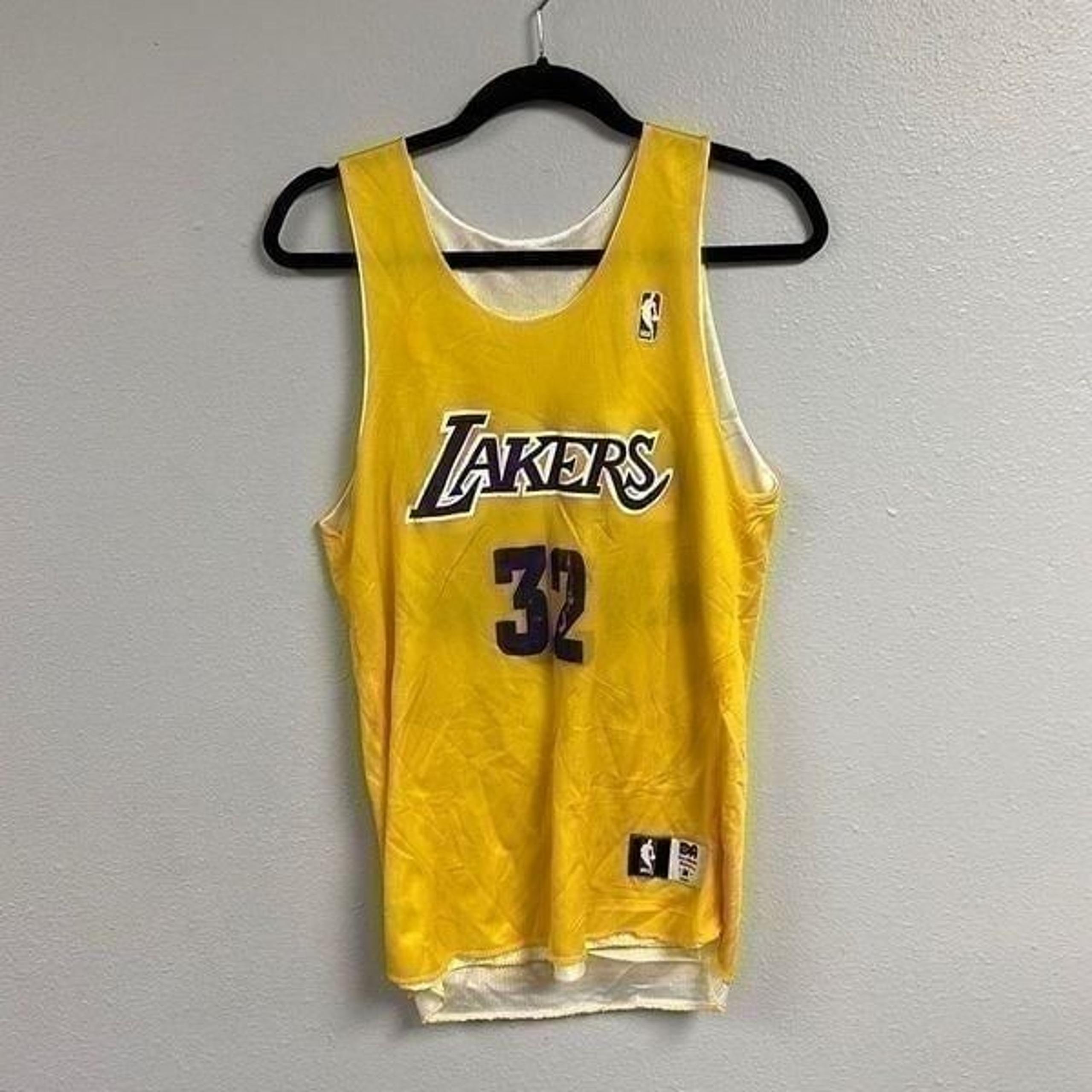 Alleson Athletic Men's Vintage Reversible Lakers Magic Johnson Reversible Jersey