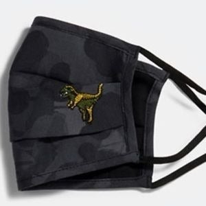 Coach Black Rexy Camo Dinosaur Face Mask