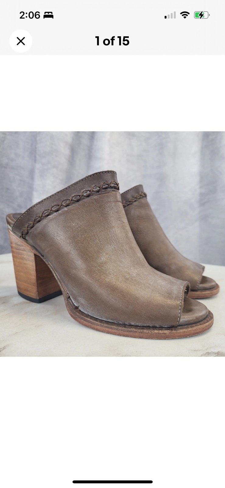 Freebird by Steven Bambi Brown Sandals with Chunky Wooden Heel