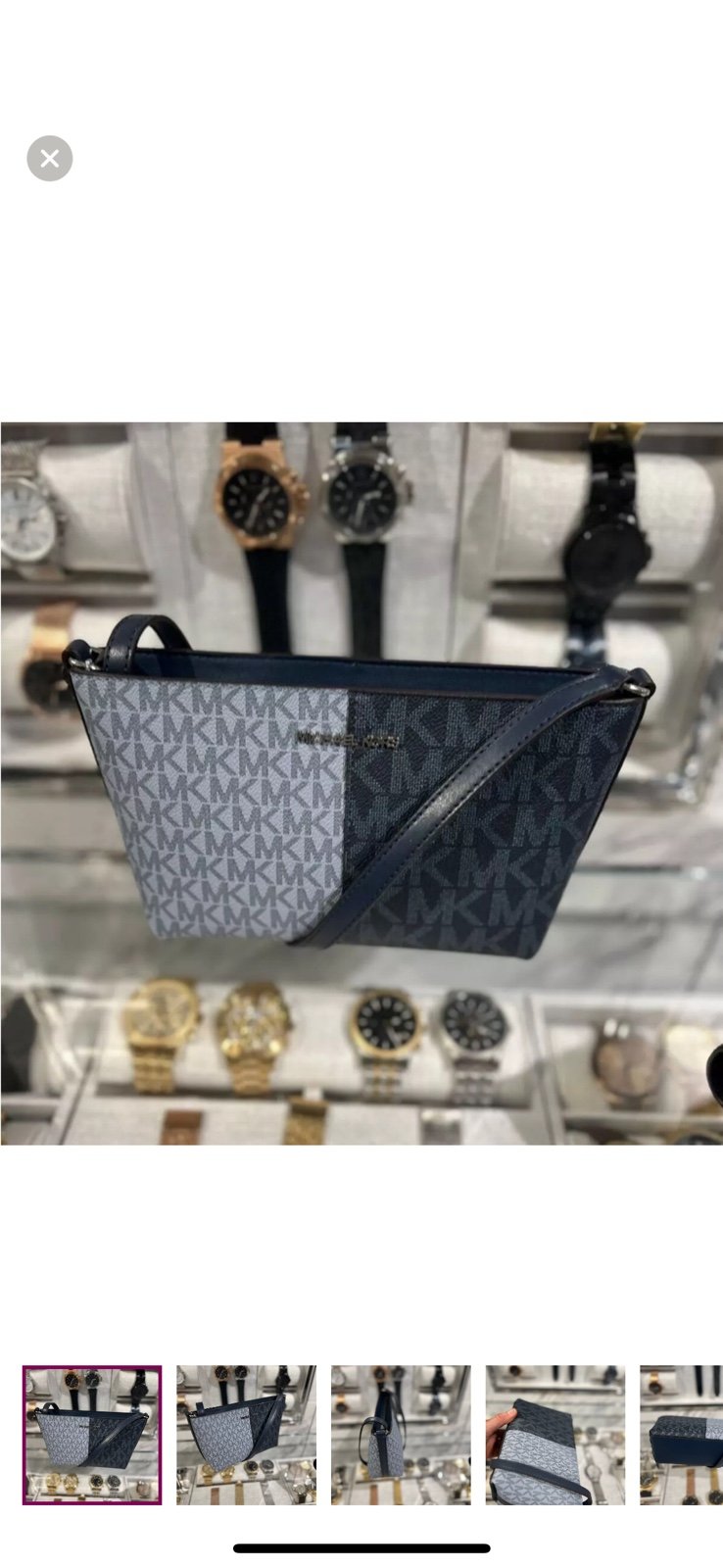 Michael Kors Jet Set Travel SM Top Zip Crossbody Bag. ( Navy Multi ) NWT