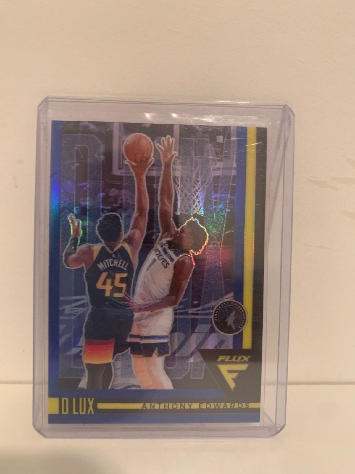 2020-21 Panini Anthony Edwards D LUX Flux Rookie Numbered 52/99 Blue Prizm Mint