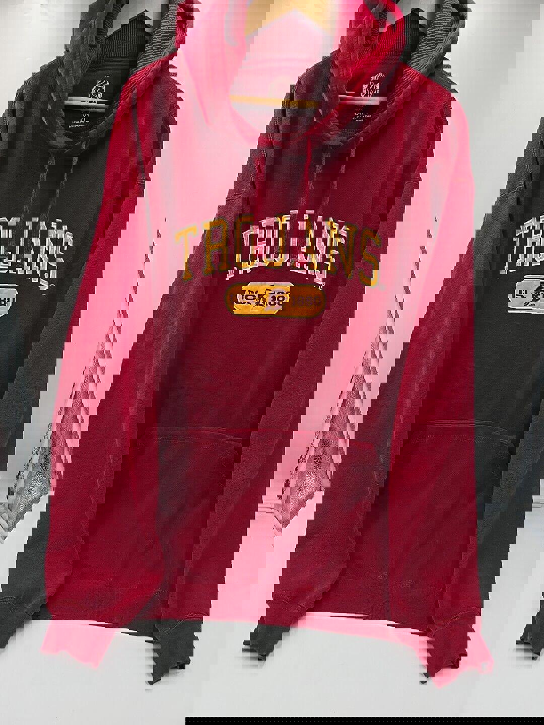 Vintage USC Trojans XL Maroon and Yellow Collegiate Sporty soft Hoodie XXL