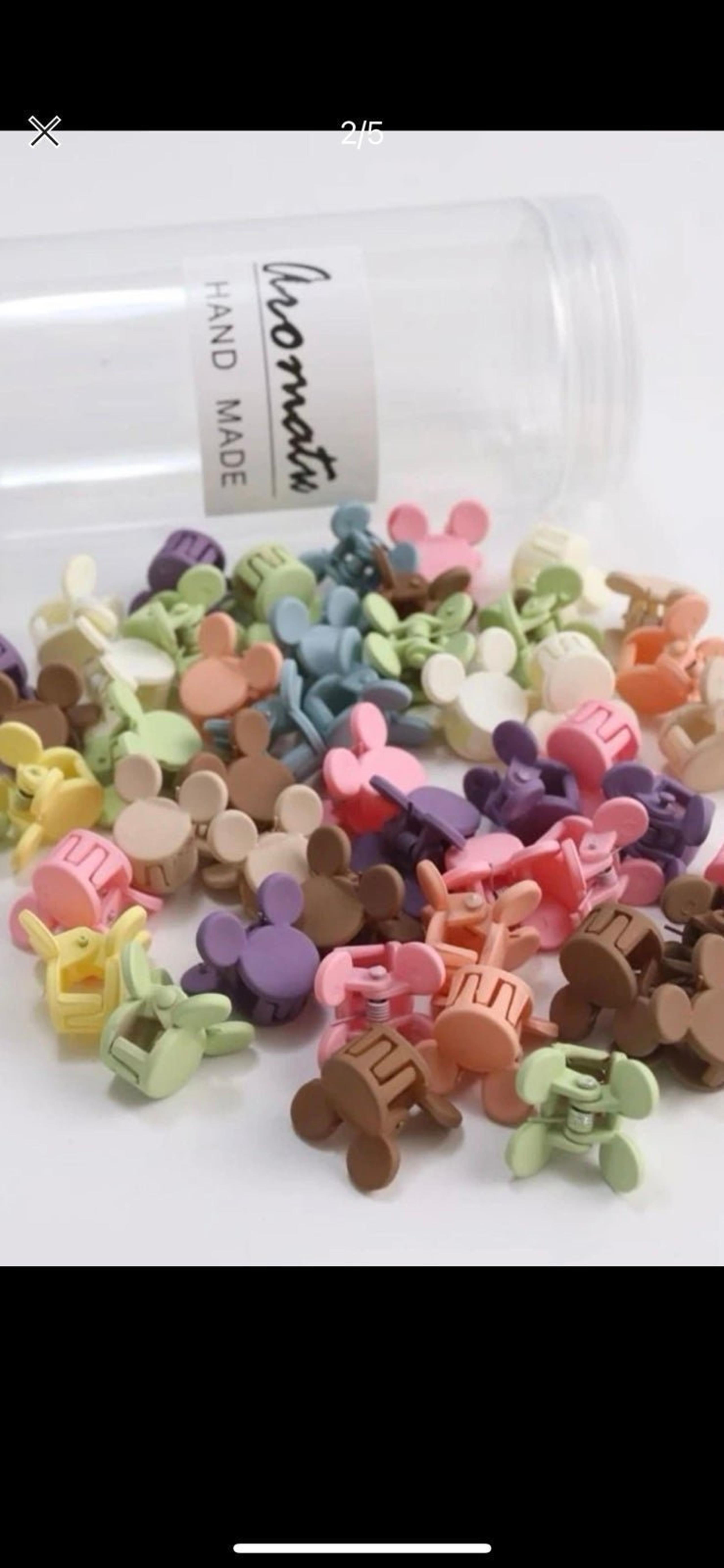 Tiny Soft Rubber Disney Mickey Hair clips Set