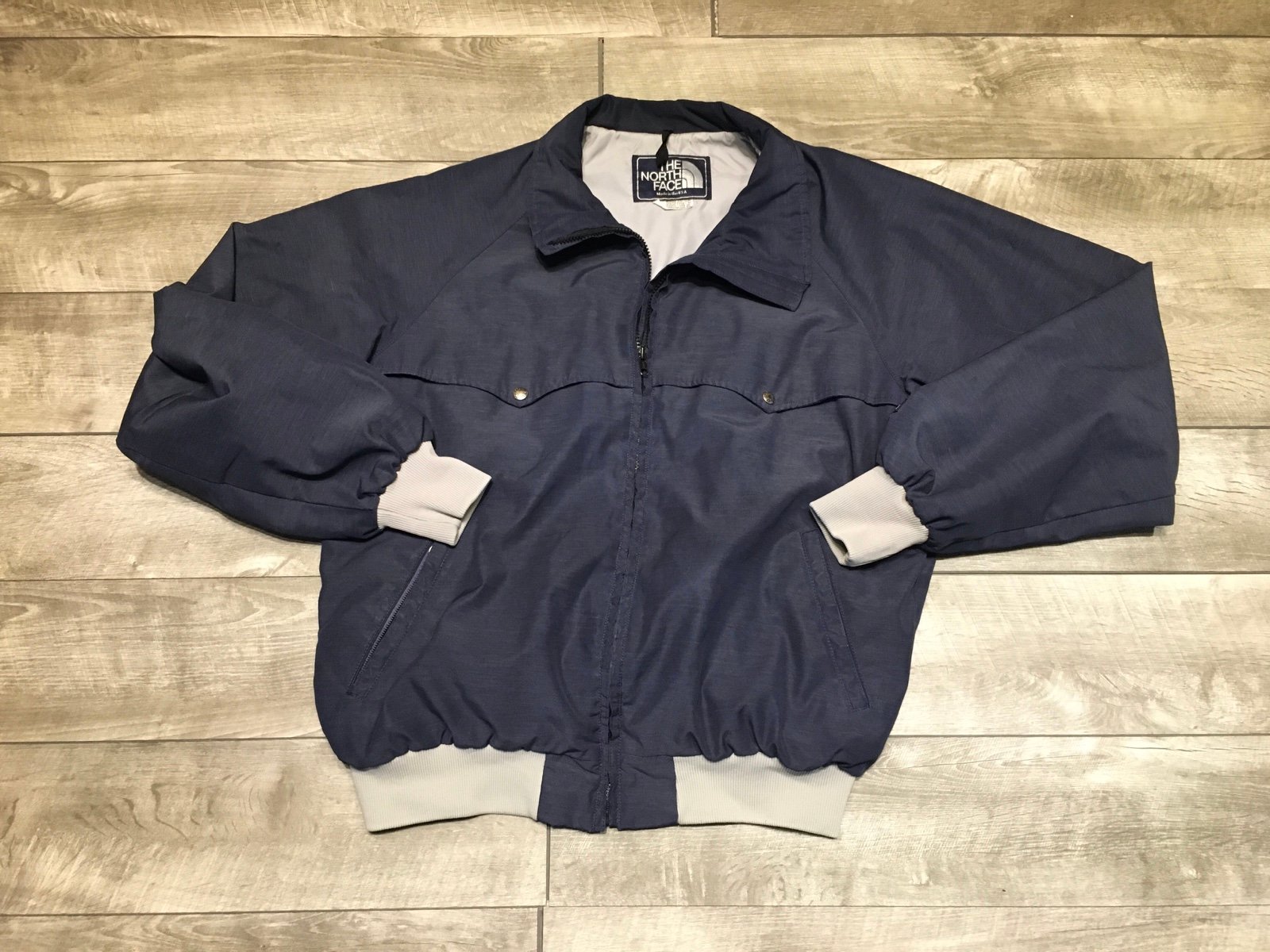 Vintage The North Face Blue Yoke Mens Windbreaker Jacket Coat Size X-Large XL