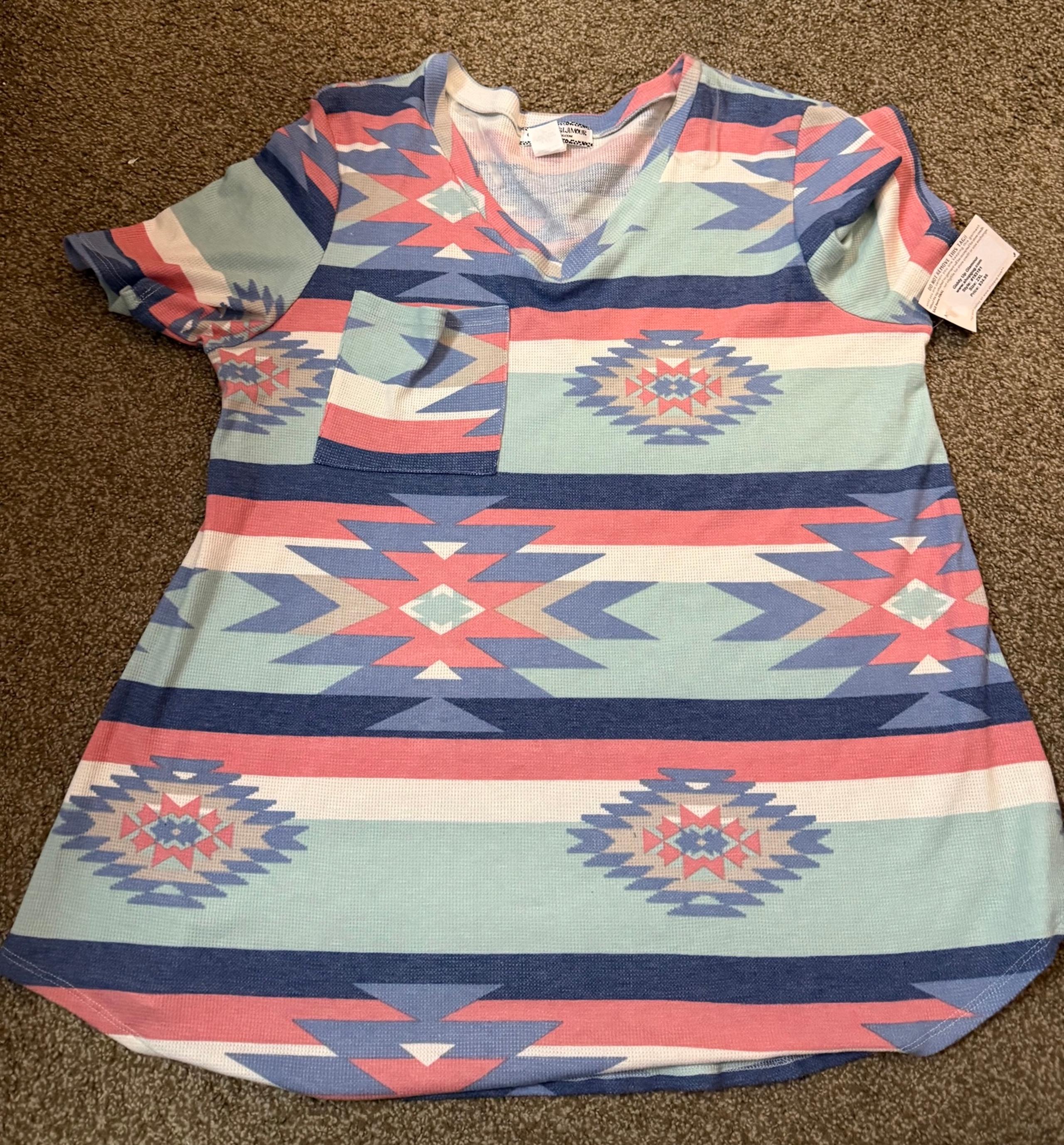 NWT, western short sleeve top, size 2xl