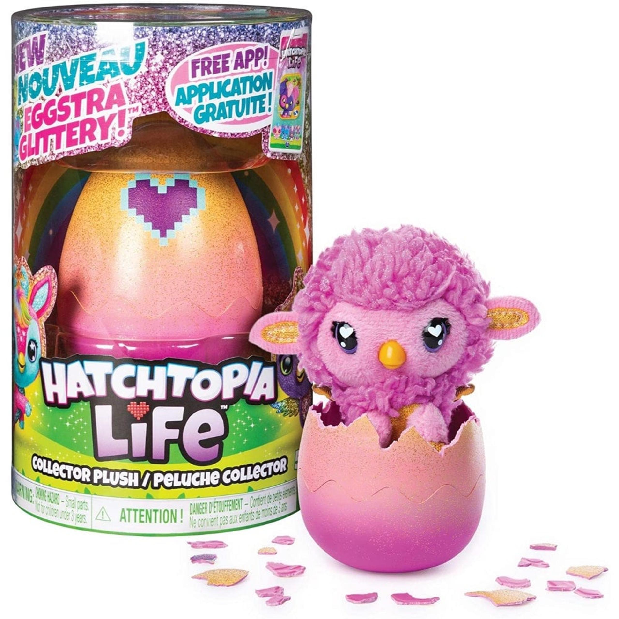 Hatchimals Hatchtopia Life Plush Surprise Egg – Orange OR Blue Egg – Random Pull