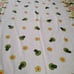 Vtg Tablecloth MCM Mushroom Block Print Table covering