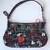 Coach POPPY Metallic Graffiti Hearts Retired Small Bag Minty Style #44584