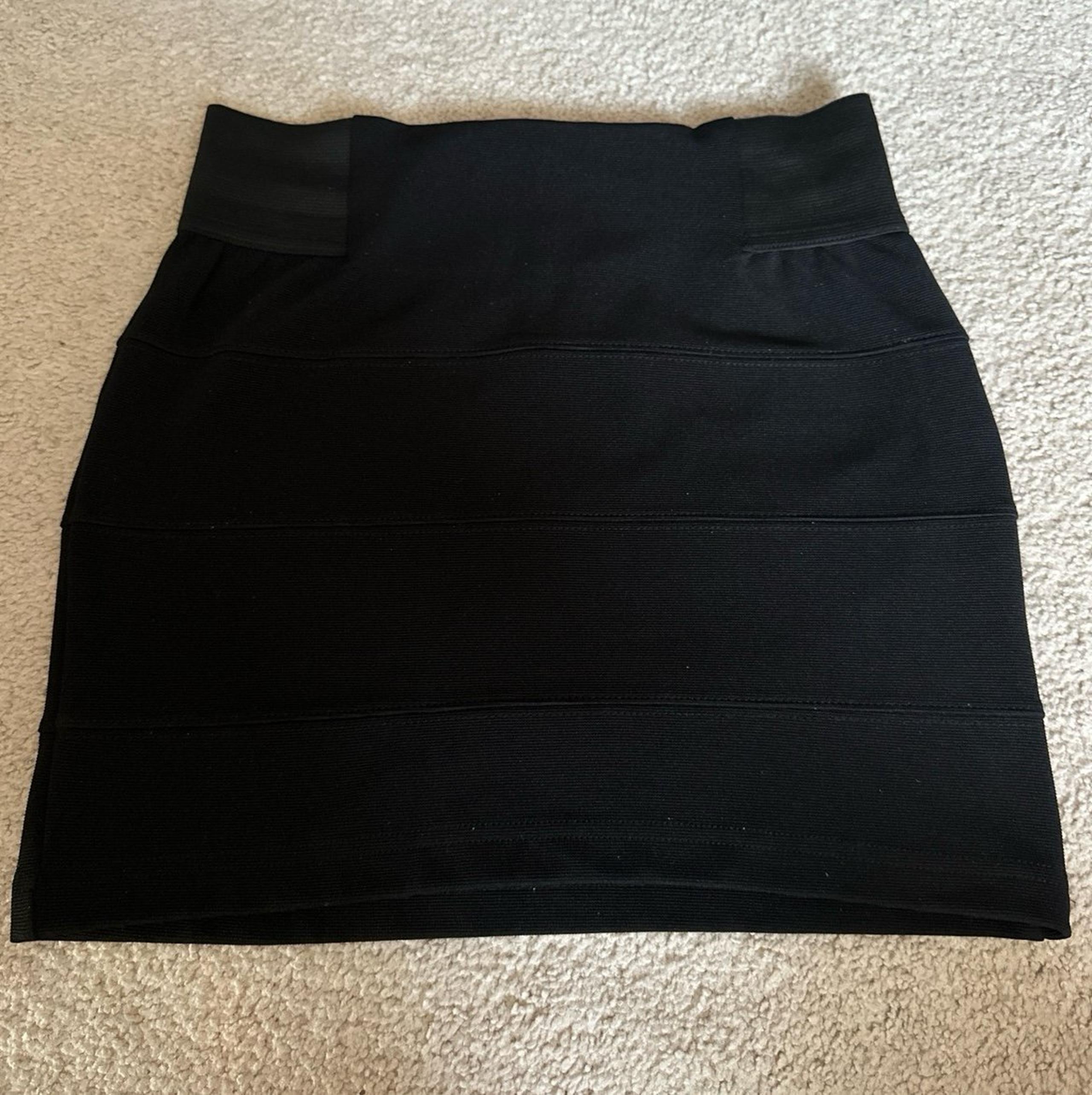 Black mini skirt