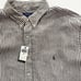 NWT! Polo Ralph Lauren Shirt Men 3XLT Tall Brown Stripes 100% Linen Long Sleeve