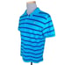 Southern Tide Skipjack Men's Turquoise & Navy Blue Striped Polo -- Large