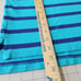Southern Tide Skipjack Men's Turquoise & Navy Blue Striped Polo -- Large