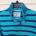Southern Tide Skipjack Men's Turquoise & Navy Blue Striped Polo -- Large