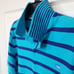 Southern Tide Skipjack Men's Turquoise & Navy Blue Striped Polo -- Large