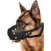 Dog Muzzle, German Shepherd Dalmatian Doberman Setter Leather Basket Adjustable
