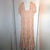 Southern Fried Chics Orange Maxi Dress Tiered Square Neck Puff Sleeve Smock Long